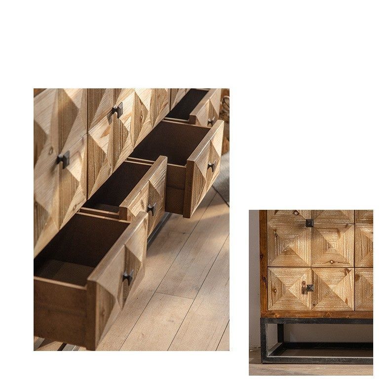 木目調 引き出しキャビネット カントリー調 レトロ アンティーク調
