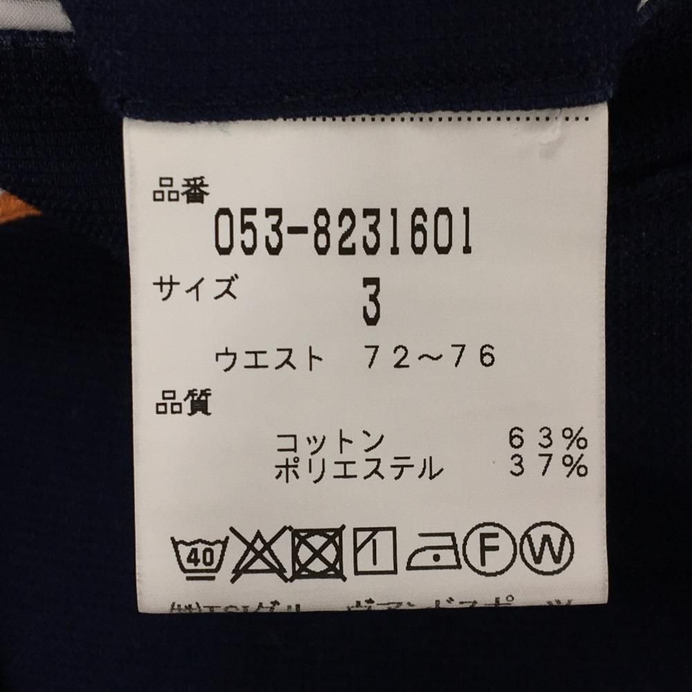 パーリーゲイツ パンツ ネイビー ロゴ白 色褪せ メンズ 3(S) ゴルフ