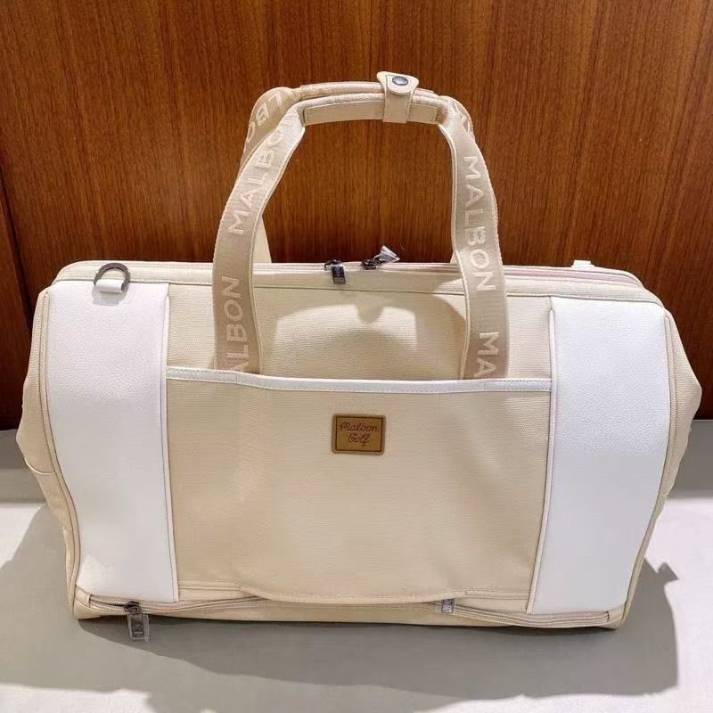 Malbon マルボンゴルフバッグ·ボストンバッグ 大容量 ホワイト 男女