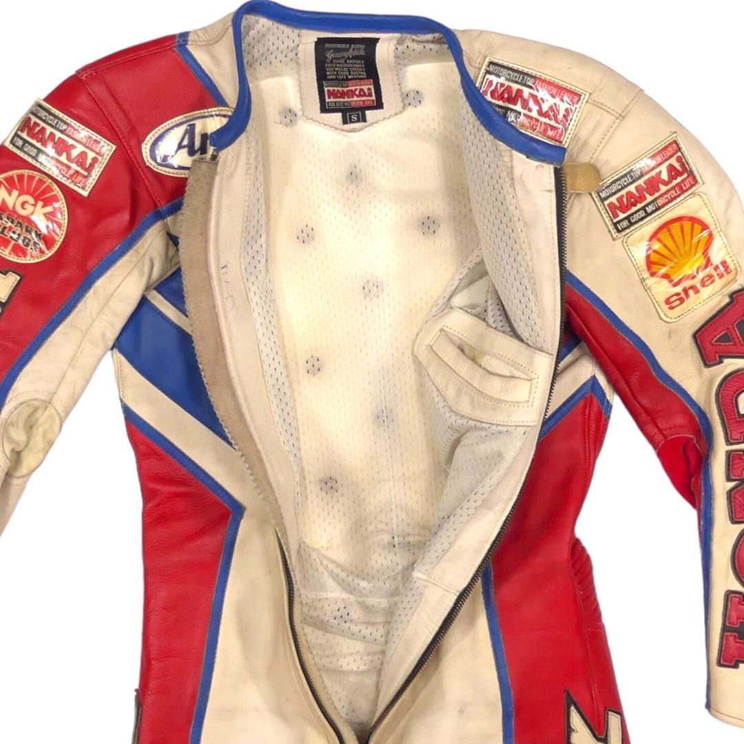 NANKAI 南海部品 レーシングスーツ メッシュ 本革 ツナギ HH9645