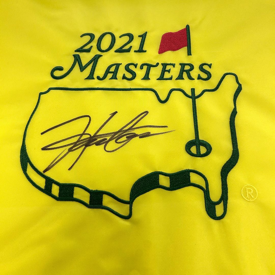 松山英樹プロ 直筆サイン入り 2021年マスターズ優勝記念ピンフラッグ