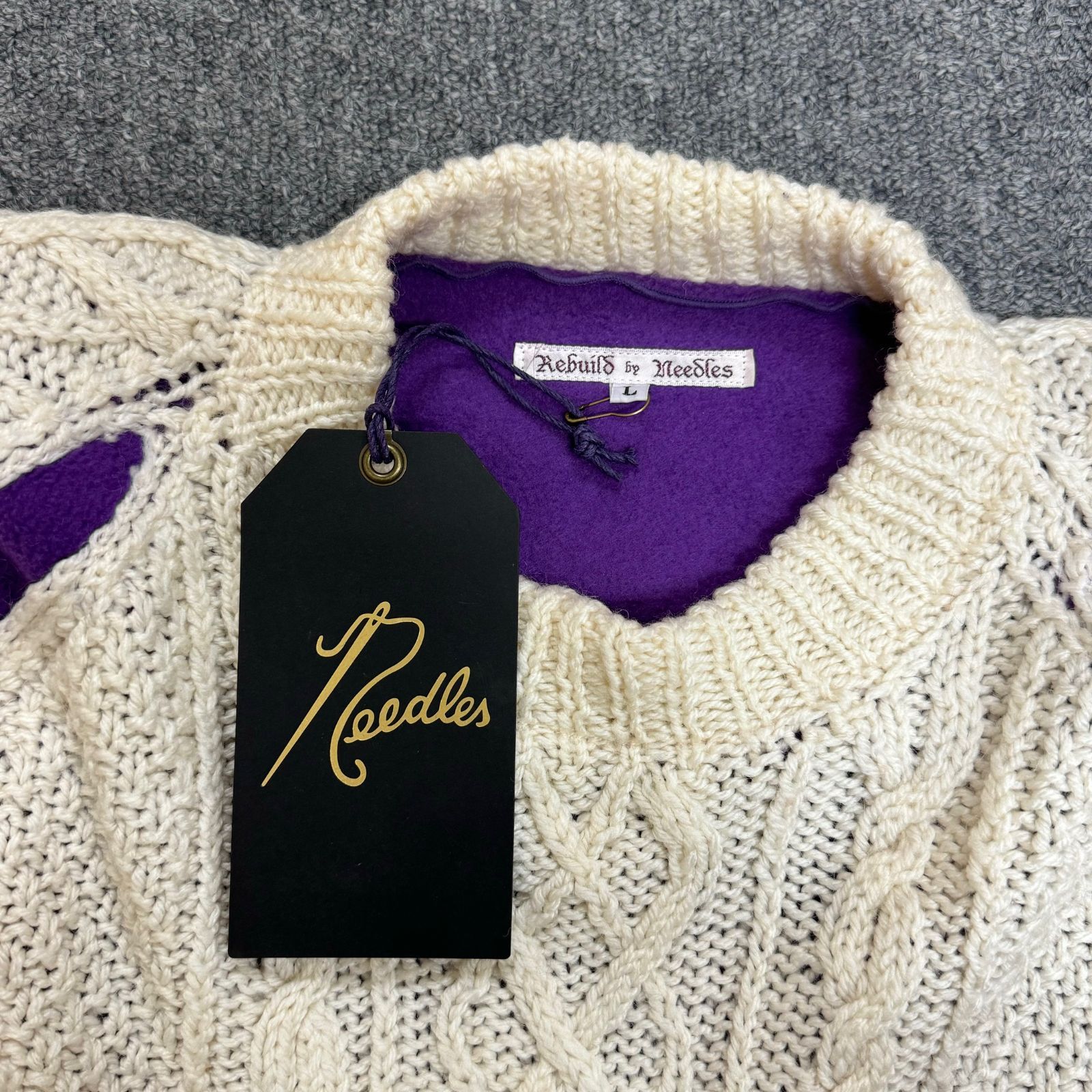 REBUILD by Needles Fisherman Sweater Covered Sweater 再構築