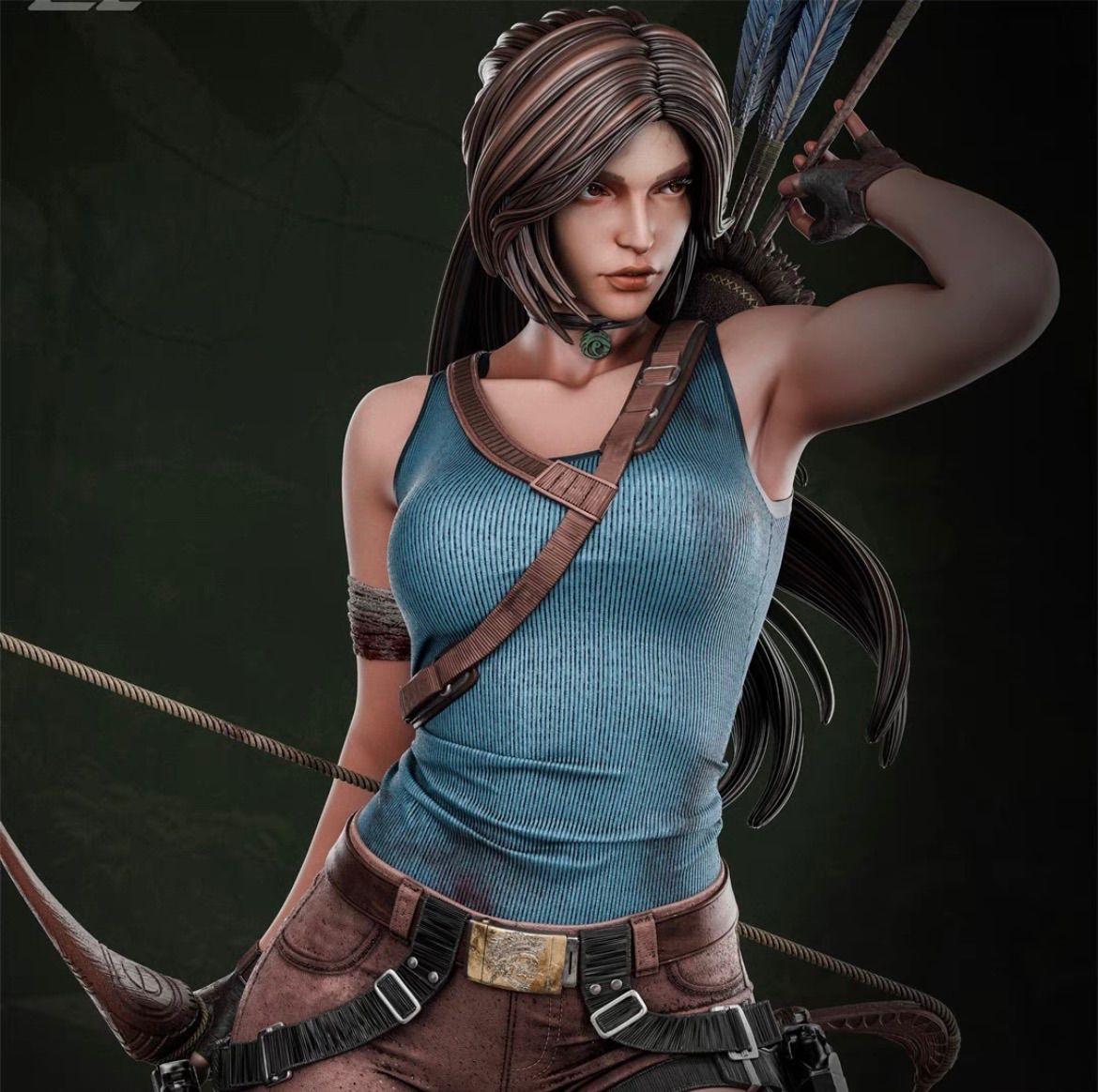 1/10 ガレージキット 未塗装 トゥームレイダー ララ•クラフト 23cm