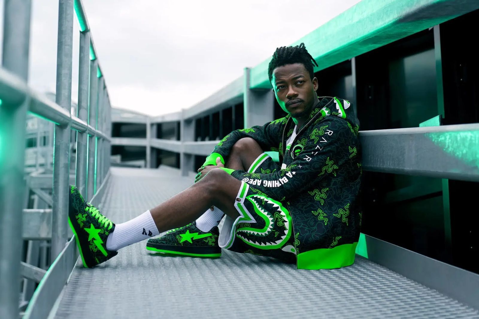 A・BATHING APE カモ柄 バスケ セットアップ A・BATHING APE カモ柄