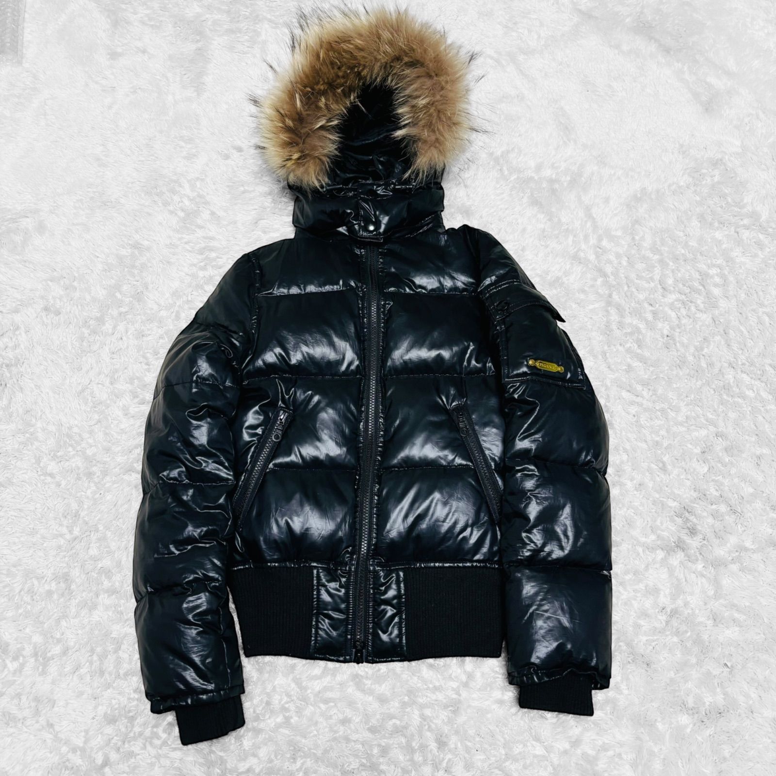 y2k ファーダウンジャケット 短丈 swag archive ファーダウン Y2K