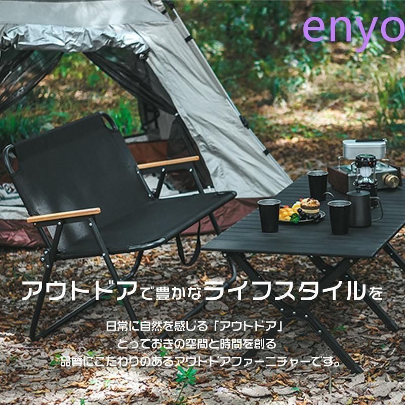 クイックキャンプ 折りたたみ式 二人掛け ローチェア ベンチ 3色