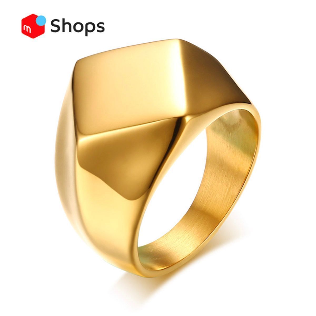 印台リング シグネット ひし形 ゴールド 指輪 メンズ 16号〜24号 b