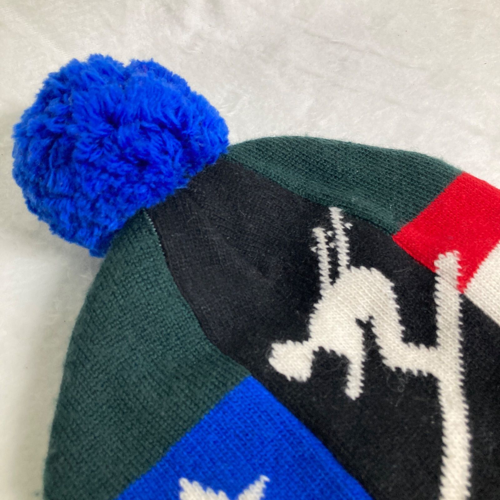 タグ付き未使用品 ポロ ラルフローレン ポンポン ニット帽 ダウンヒル