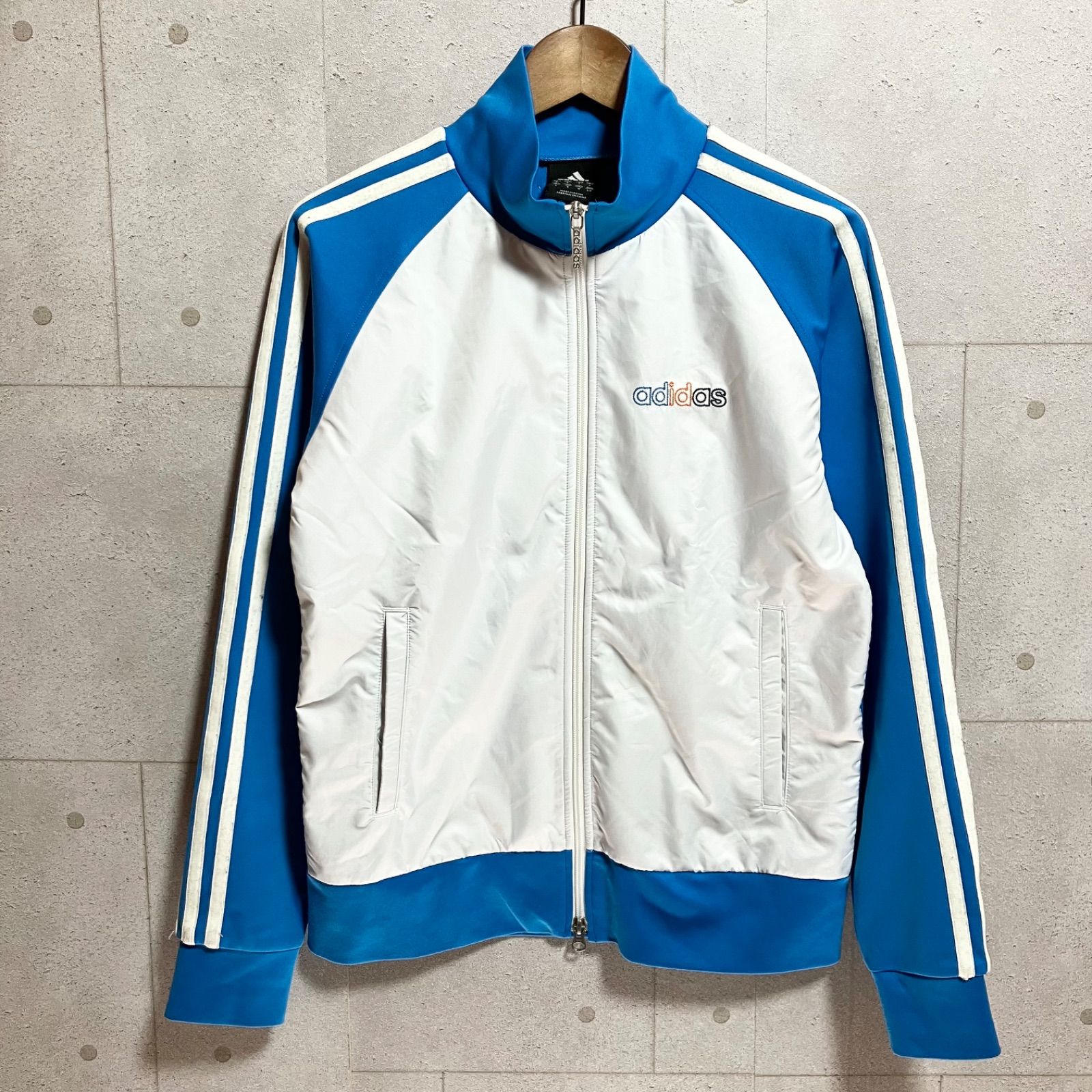 ✨Y2K！L✨adidas ATP トラックジャケット ブルー 刺繍トレフォイル 超