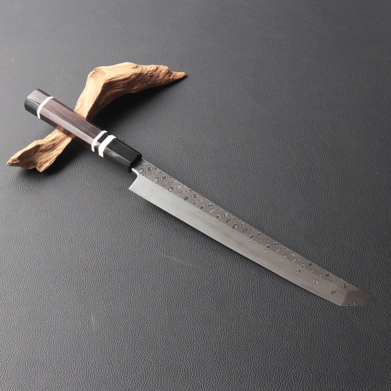 先丸柳刃 本焼 八角柄 水牛八角 先丸柳刃 本焼