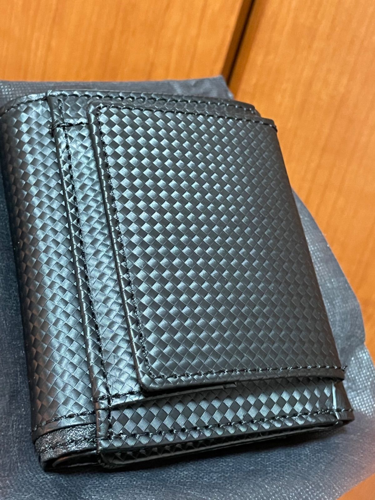 クシタニ 三つ折り財布 カーボン 小銭入れ 財布 牛革 本革kushitani