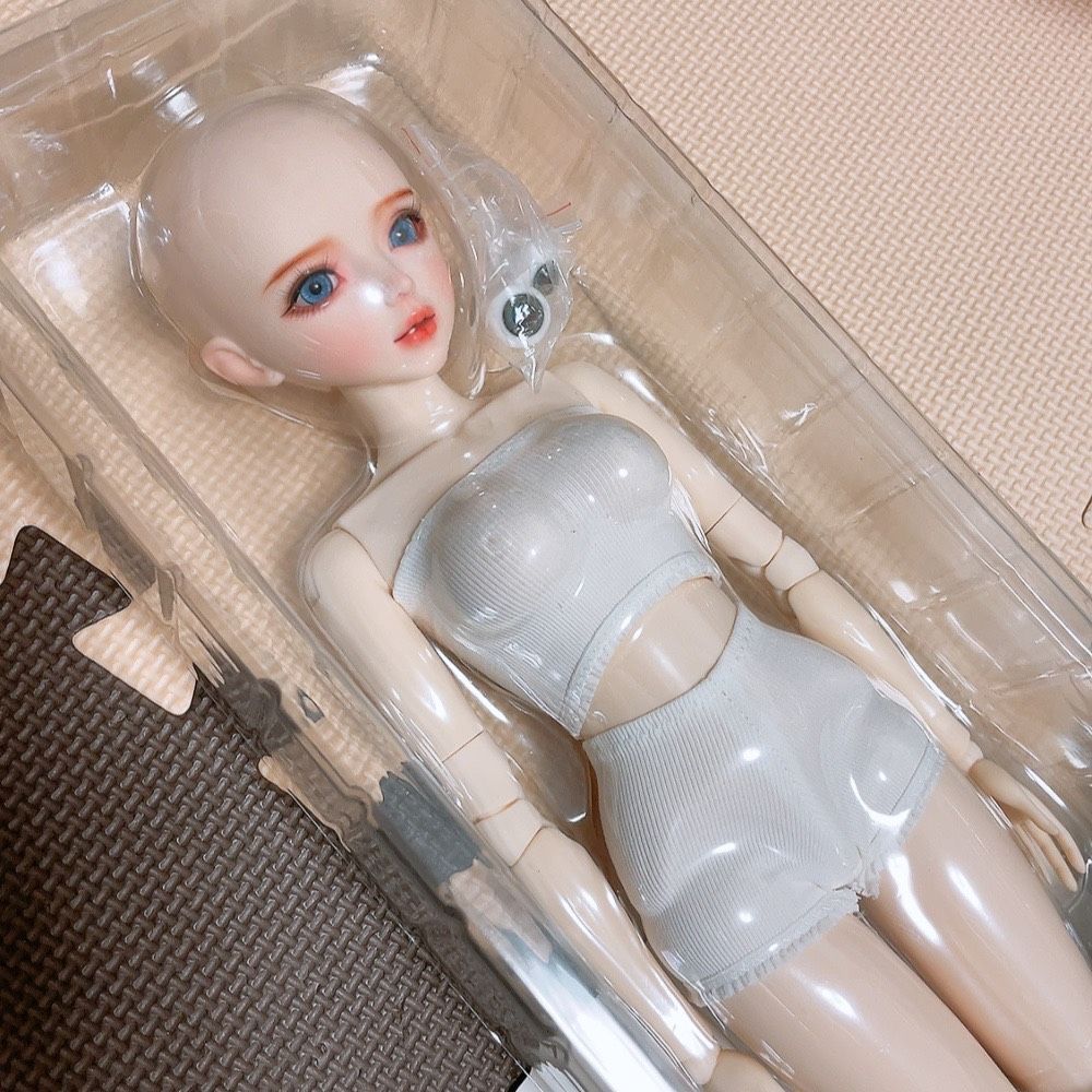 BJD 1/3ドール フルセット 本体 56cm 球体関節人形 眼球 洋服 メイク済