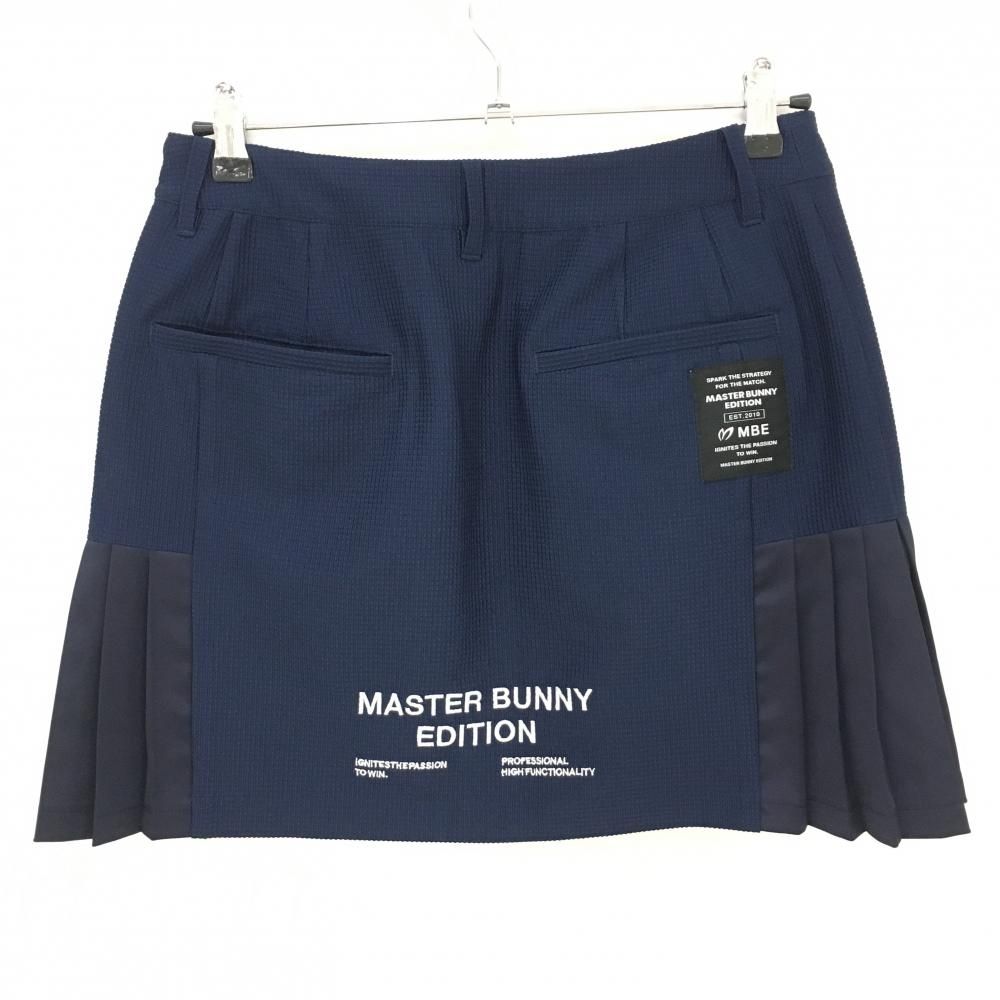 超美品】マスターバニー スカート ネイビー 織生地 サイドプリーツ
