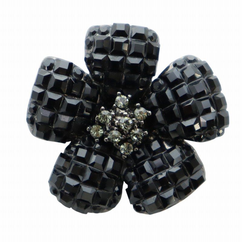 フォクシー FOXEY ピンブローチ アクセサリー ラインストーン 花