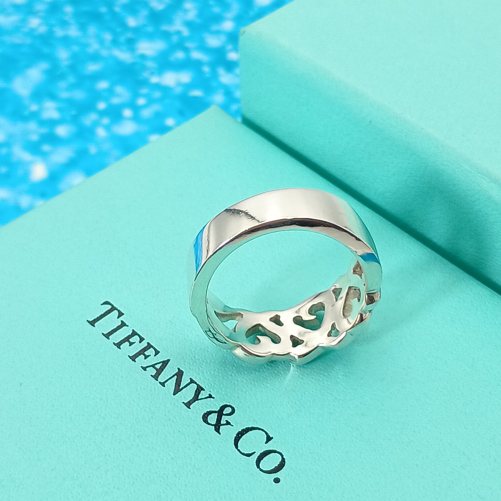 TIFFANY&Co ティファニー 14号 トリプルラビングハート リング