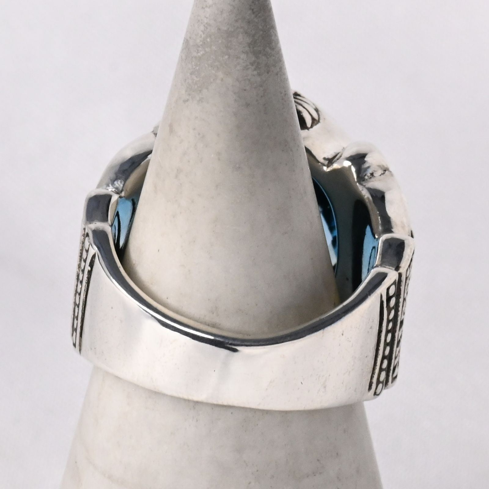 研磨済】 JUSTIN DAVIS ストーン クラウン リング 13号 ジャスティン