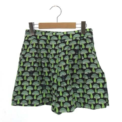 ミュウミュウ miumiu ショートパンツ キュロット きのこ 総柄 シルク