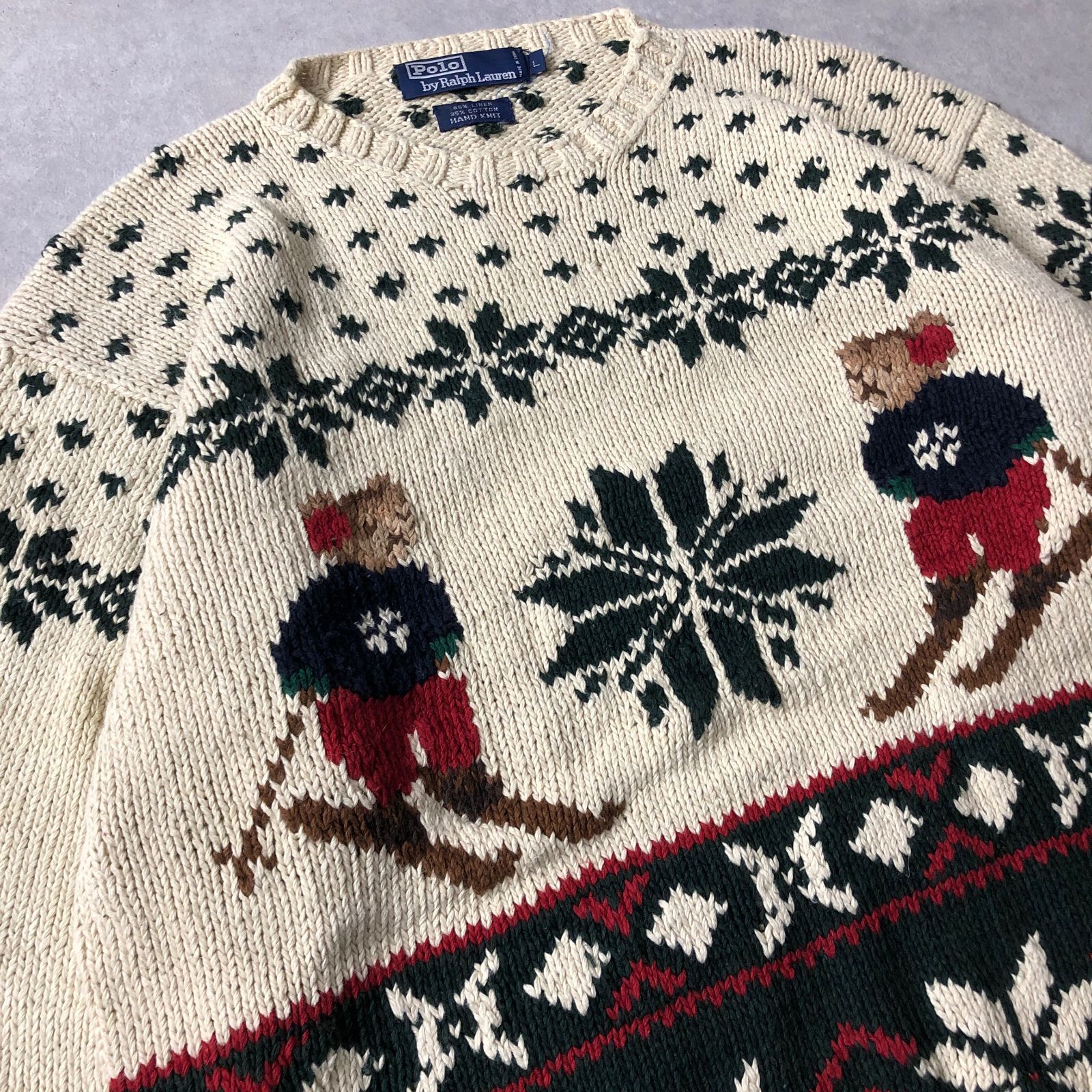 90年代 RALPH LAUREN ヴィンテージ POLO BEAR ポロベア リネンコットン