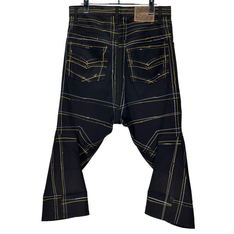 Christopher Nemeth ラインハンドペイントアナトミカルパンツ 立体裁断