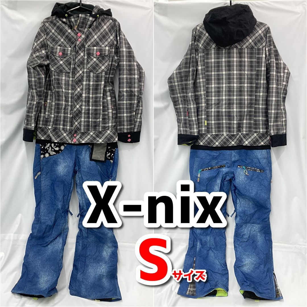 X-NIX スノーボードウェア USのSサイズ デニム色 クリーニング済 X-nix