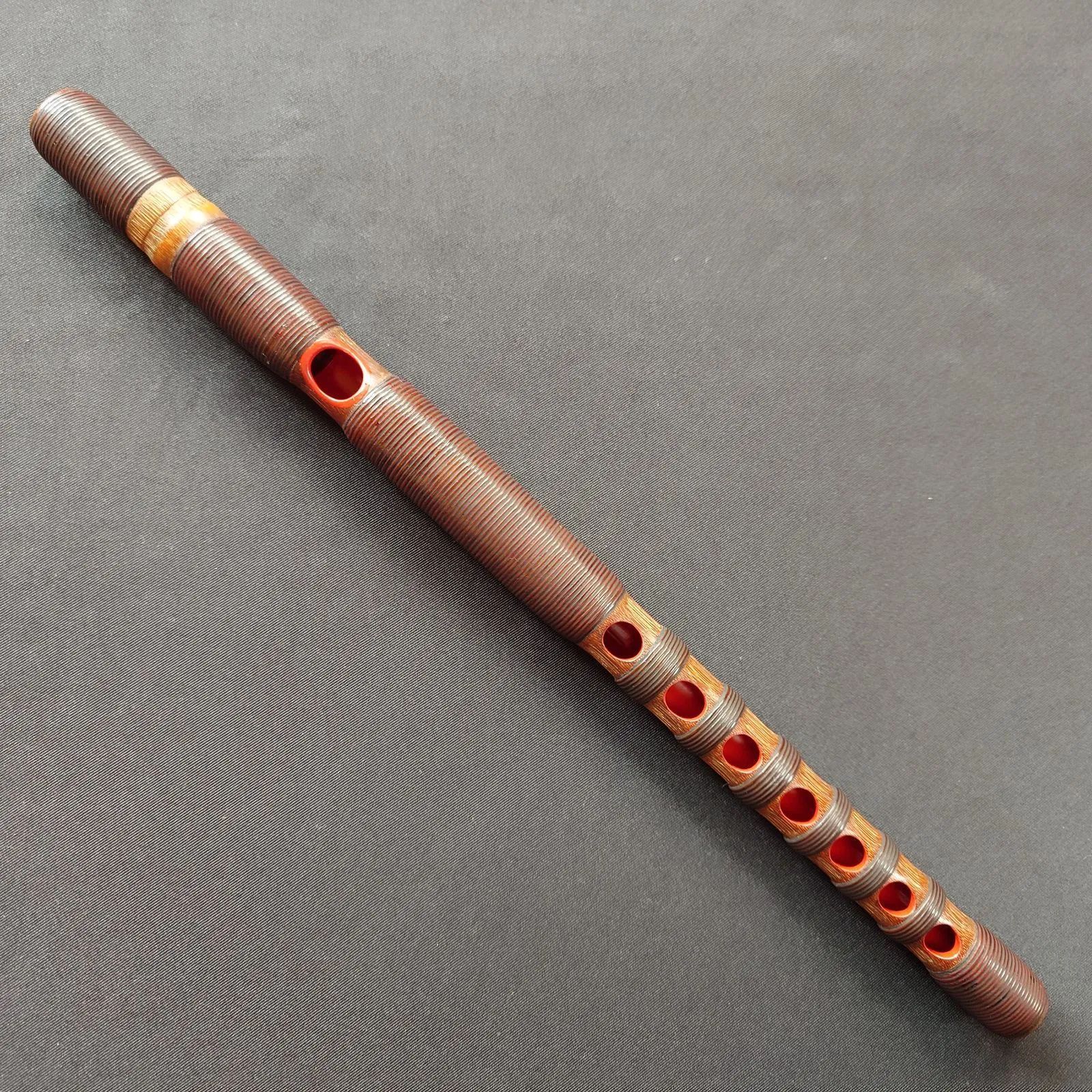 龍笛 本管 山 ②龍笛 本管 雅楽 藤巻 長さ40cm 江戸期時代物