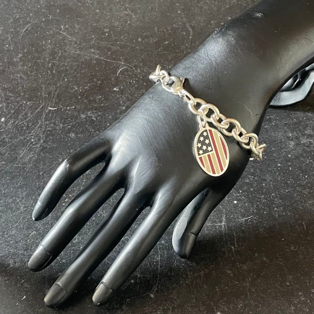 ティファニー 星条旗 アメリカ 国旗 ブレスレット シルバー 925 Q30fe