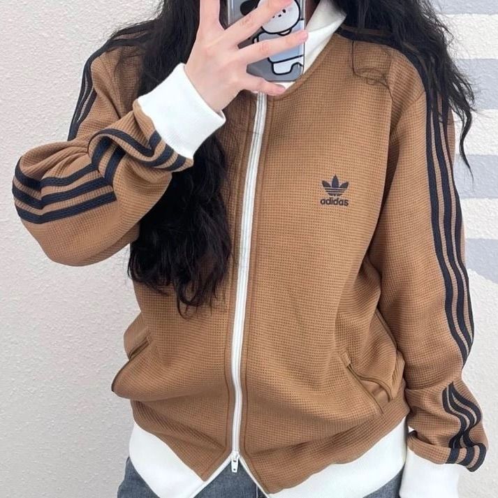 新品未開封】韓国限定 adidas トラックジャケット ワッフル ブラウン