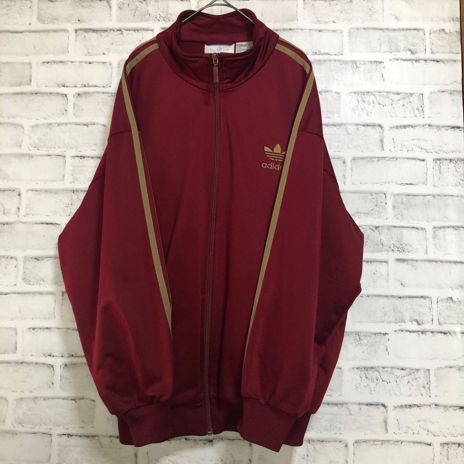 80s⭐️adidas トラックジャケット/ジャージ L 刺繍トレファイル