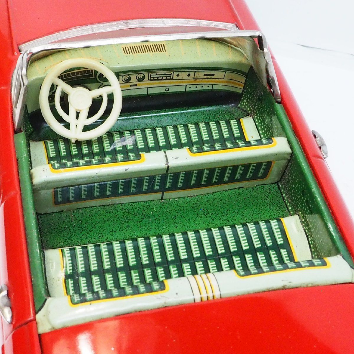 萬代屋 60sキャデラック コンバーチブル 大 白tinブリキtoy car箱無