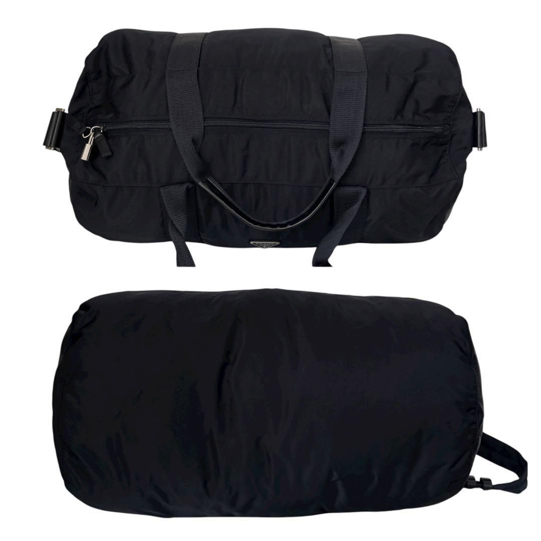 極美品 プラダ 三角ロゴ 三角プレート ナイロン ボストンバッグ 2way