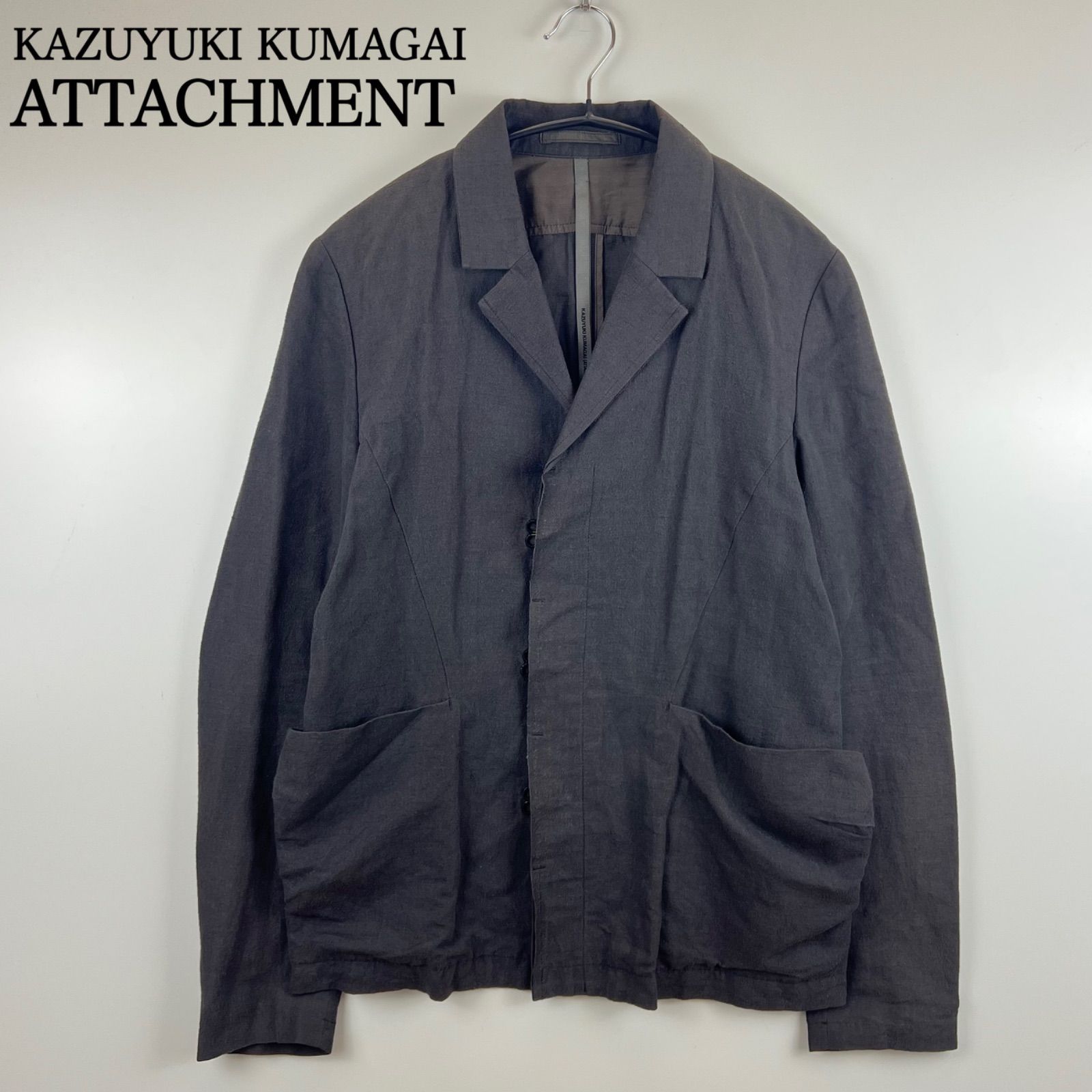 KAZUYUKI KUMAGAI ATTACHMENT LINEN COTTON hook jacket 1 KG21-040