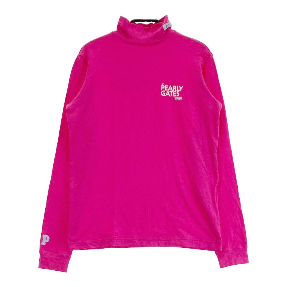 0 定価2万 パーリーゲイツ ハイネック モックネック 長袖シャツ 定価2