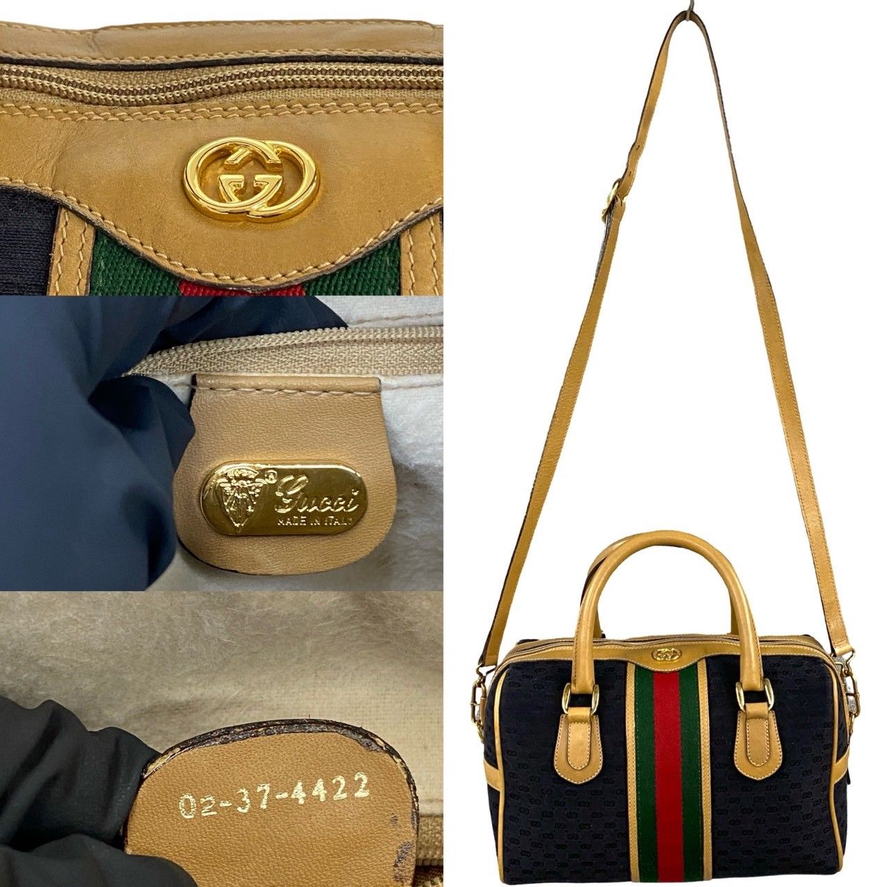 グッチ GUCCI ボディーバッグ 2way ショルダー GG シマ シェリー