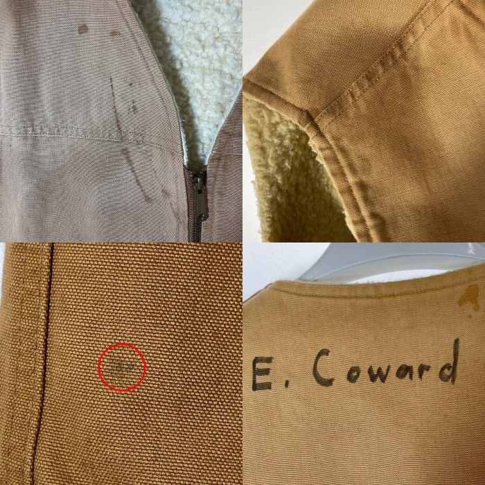 ☆Carhartt カーハート ダック 裏ボア ベスト ベージュ sizeXXL - メルカリ