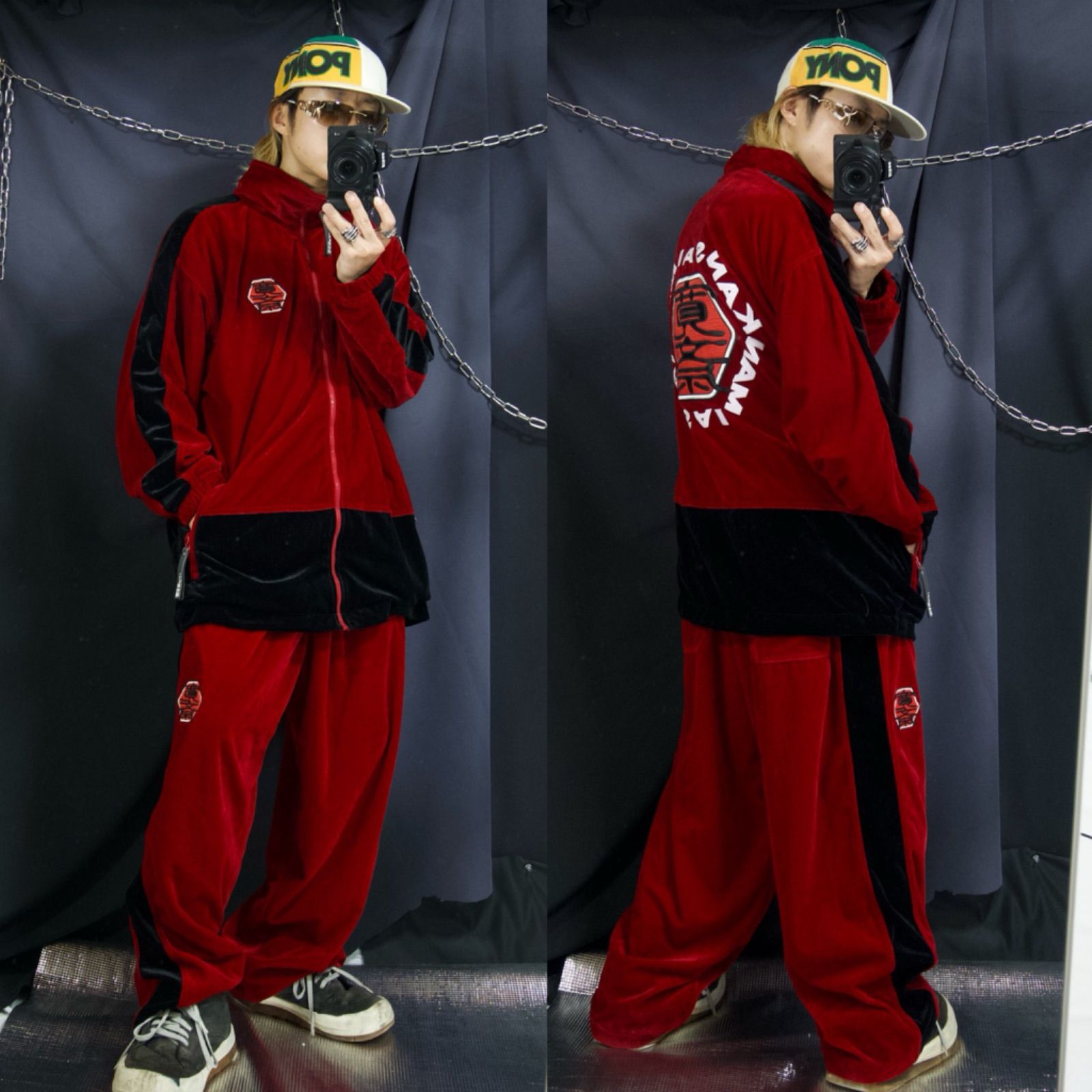 KANSAI MAN Velours Setup Track Jacket/Track Pants 山本寛斎 刺繍