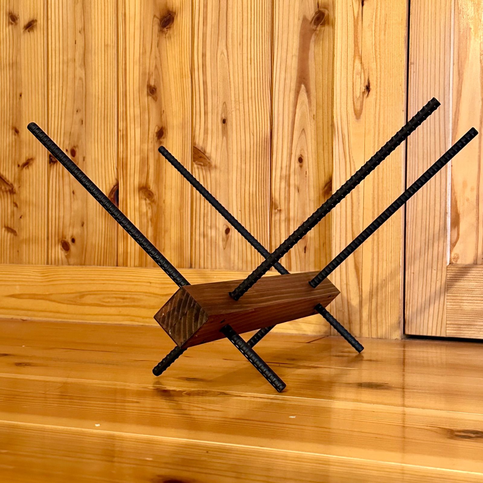 薪ラック 薪スタンド 薪置き 真鍮 omamakinodai型 収納袋付き 薪ラック