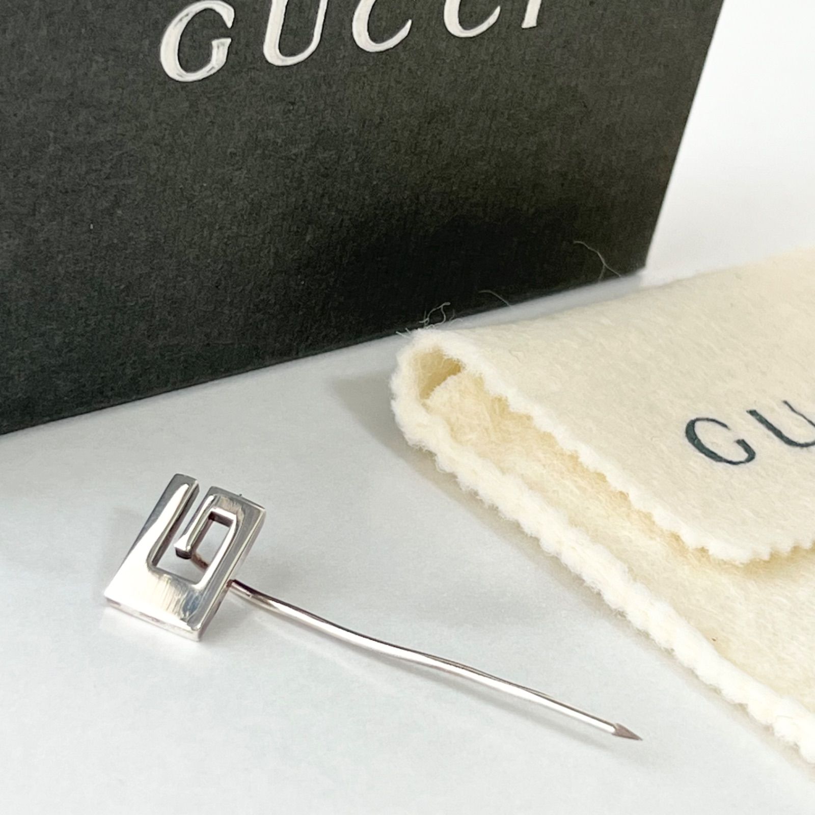 GUCCI グッチ ネクタイピン ピンブローチ ヴィンテージ シルバー 925