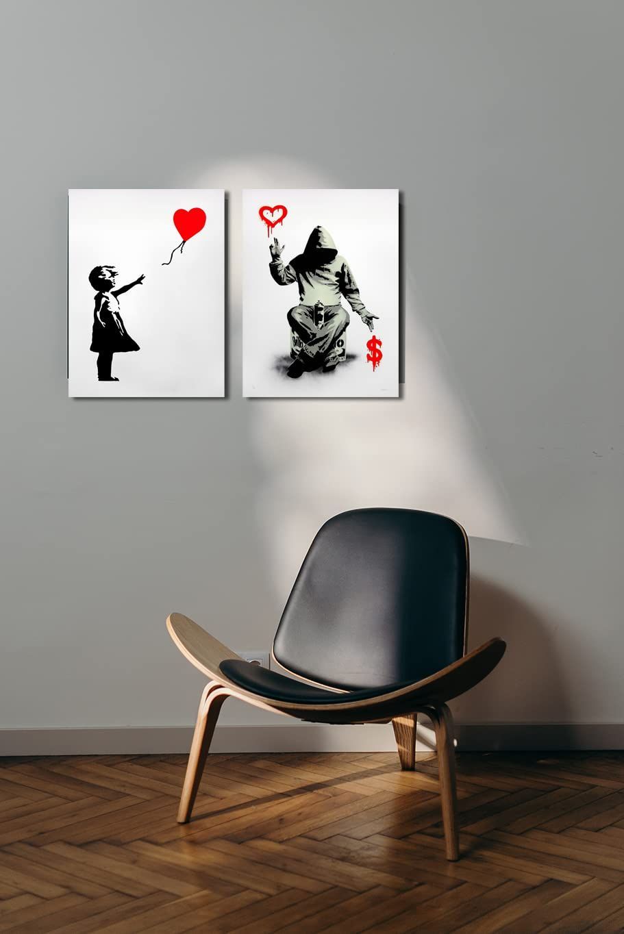 バンクシー 風船と少女 絵画 愛とお金 ポスター アートパネル