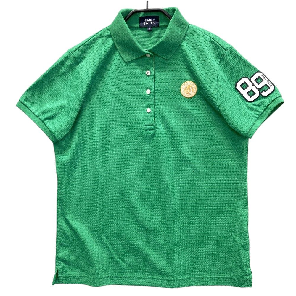 極美品】パーリーゲイツ 半袖ポロシャツ ロゴ ゴルフ グリーン M