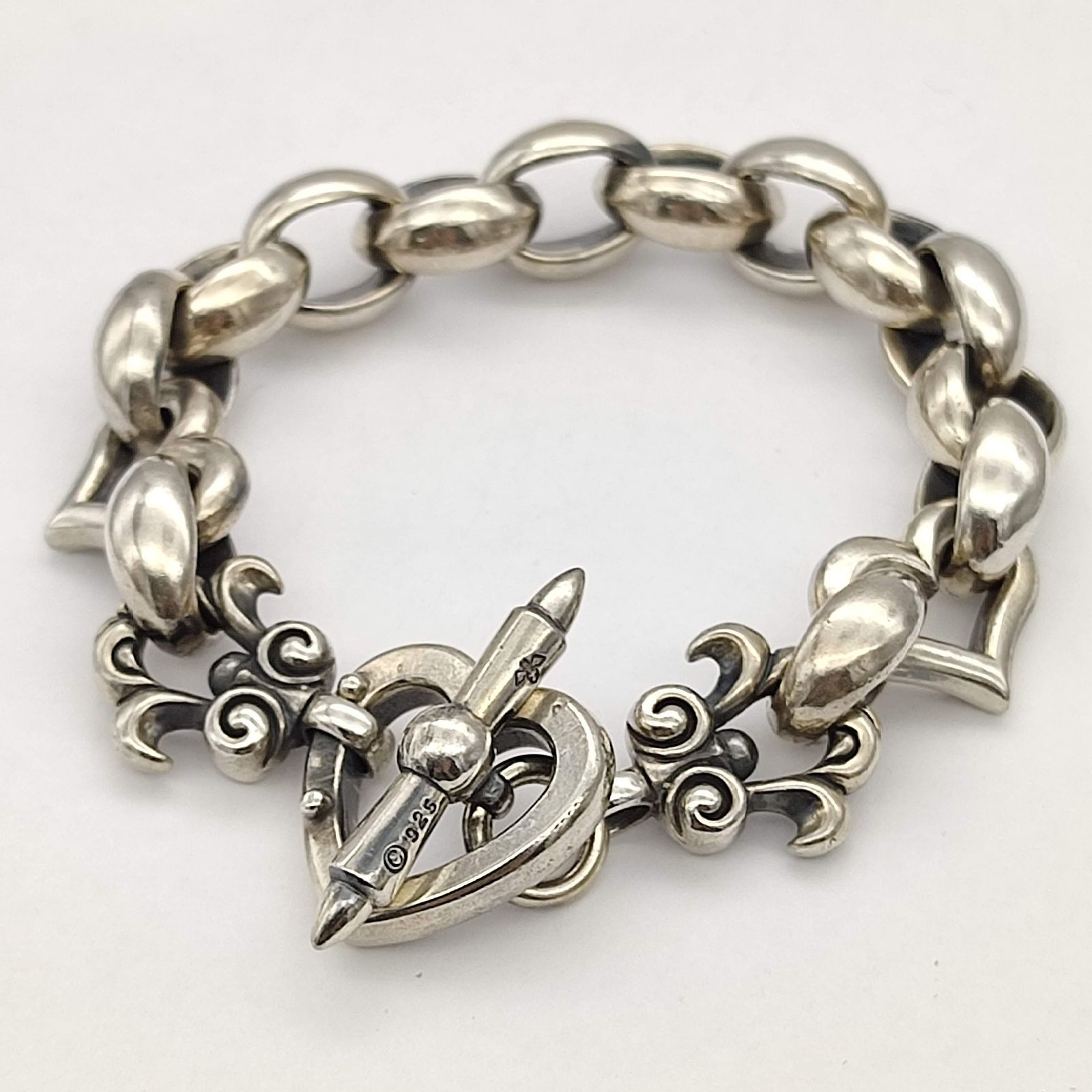 アルテミスクラシック ハートトグルデザインブレスレット シルバー925