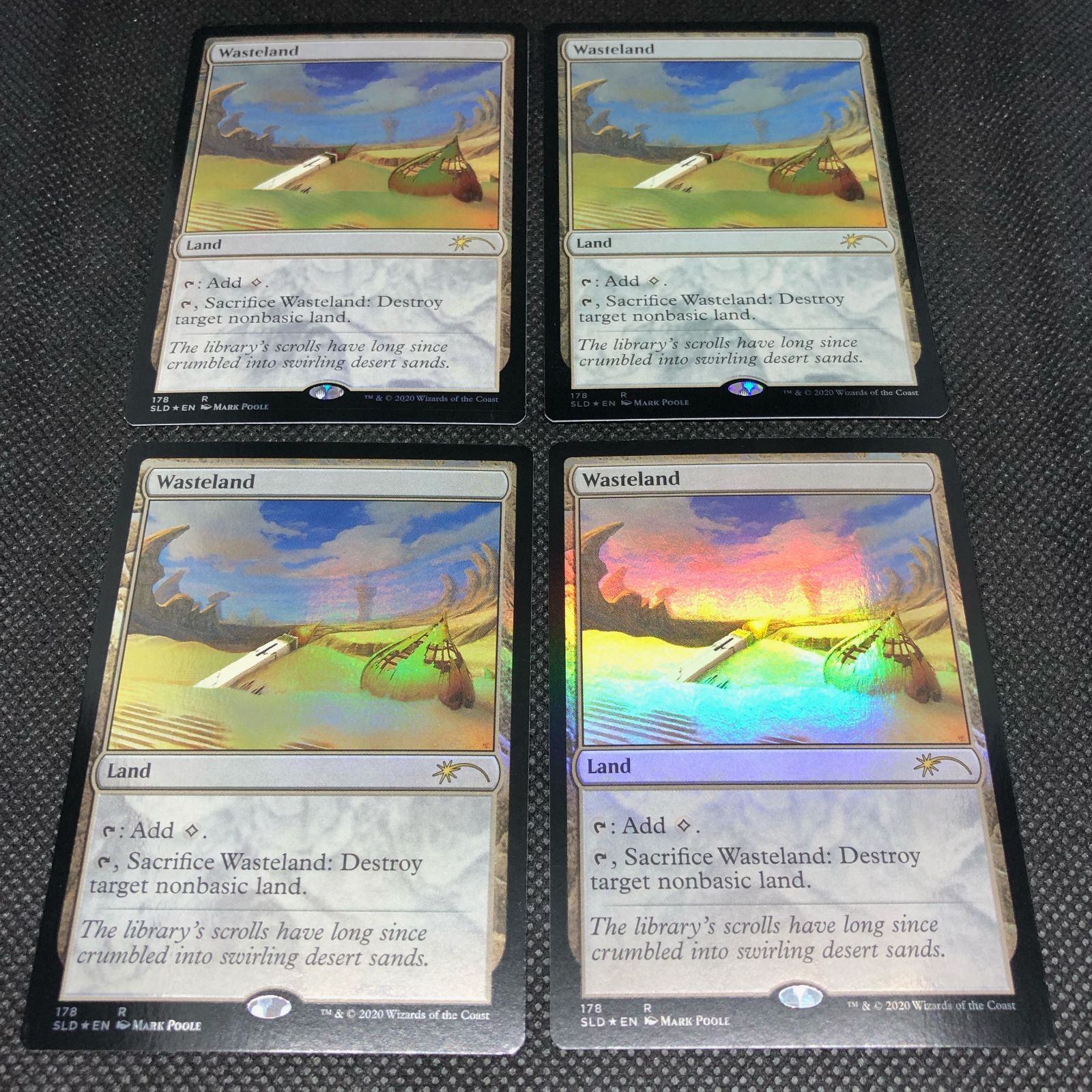 不毛の大地Foil 英語版ボーダーレス 4枚セット SLD SLD 不毛の大地