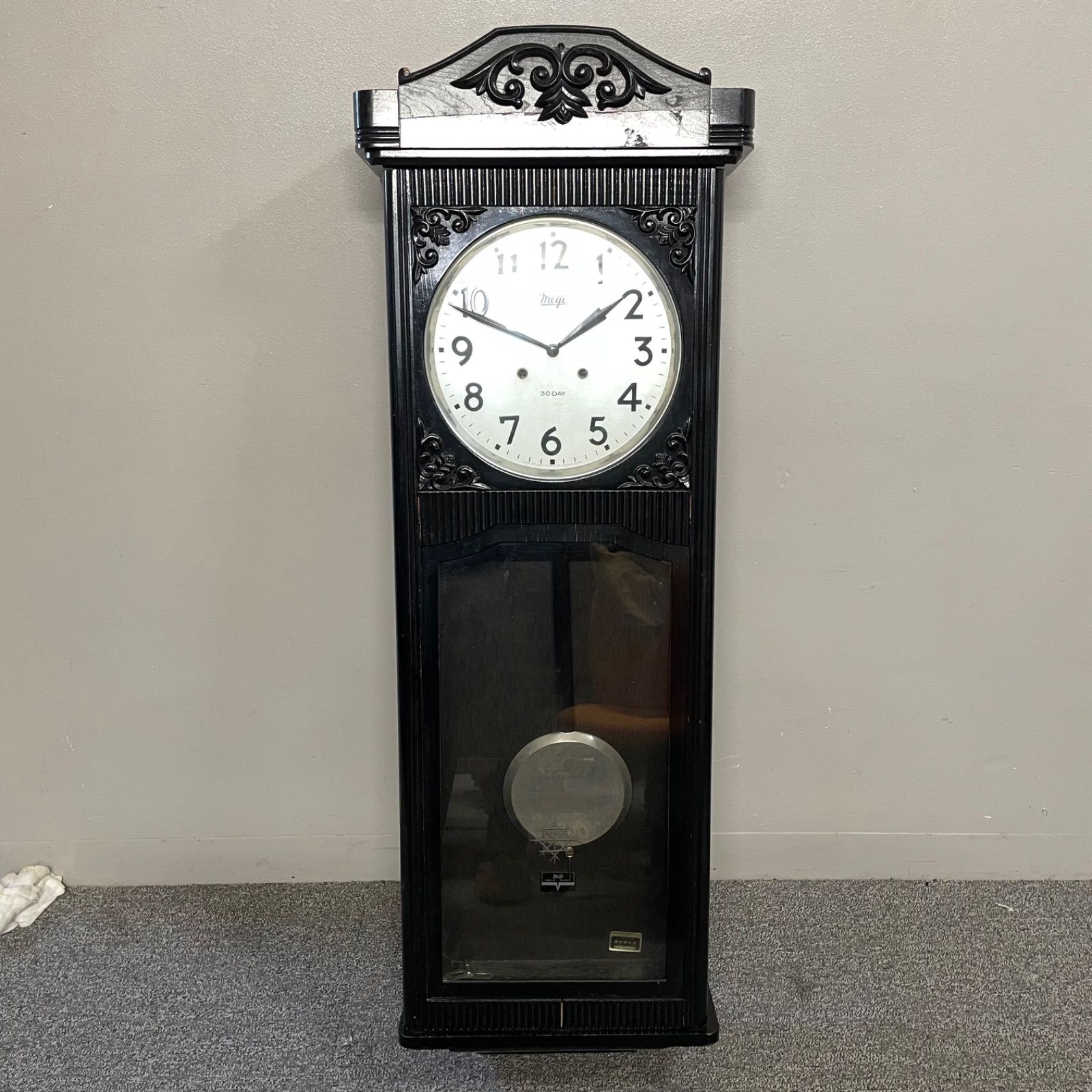 明治時計 meiji 30day 高さ132cm 振り子時計 掛け時計 NO.5102 柱時計