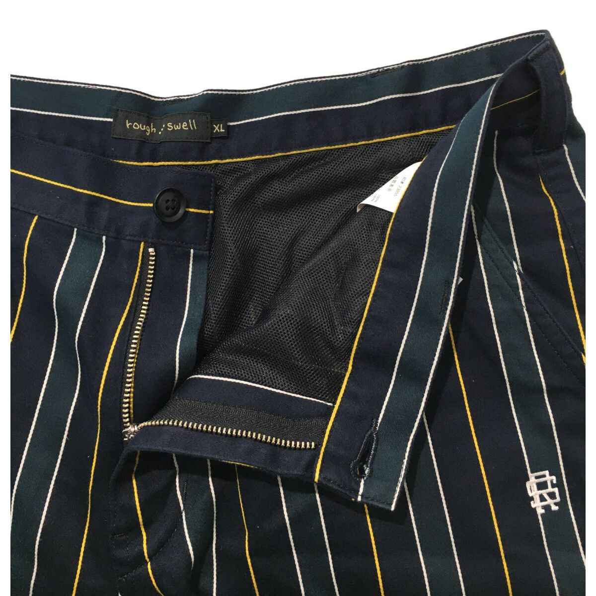 メンズ ラフ＆スウェル rough&swell ハーフパンツ 最高 XL 紺×緑