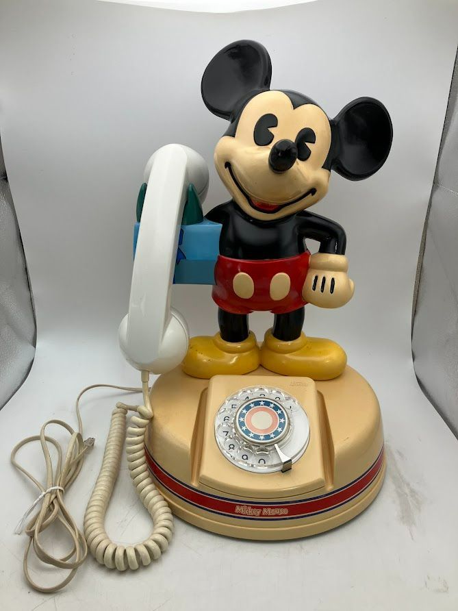 激レア】 レトロ ミッキーマウス ダイヤル式 電話機 - メルカリ
