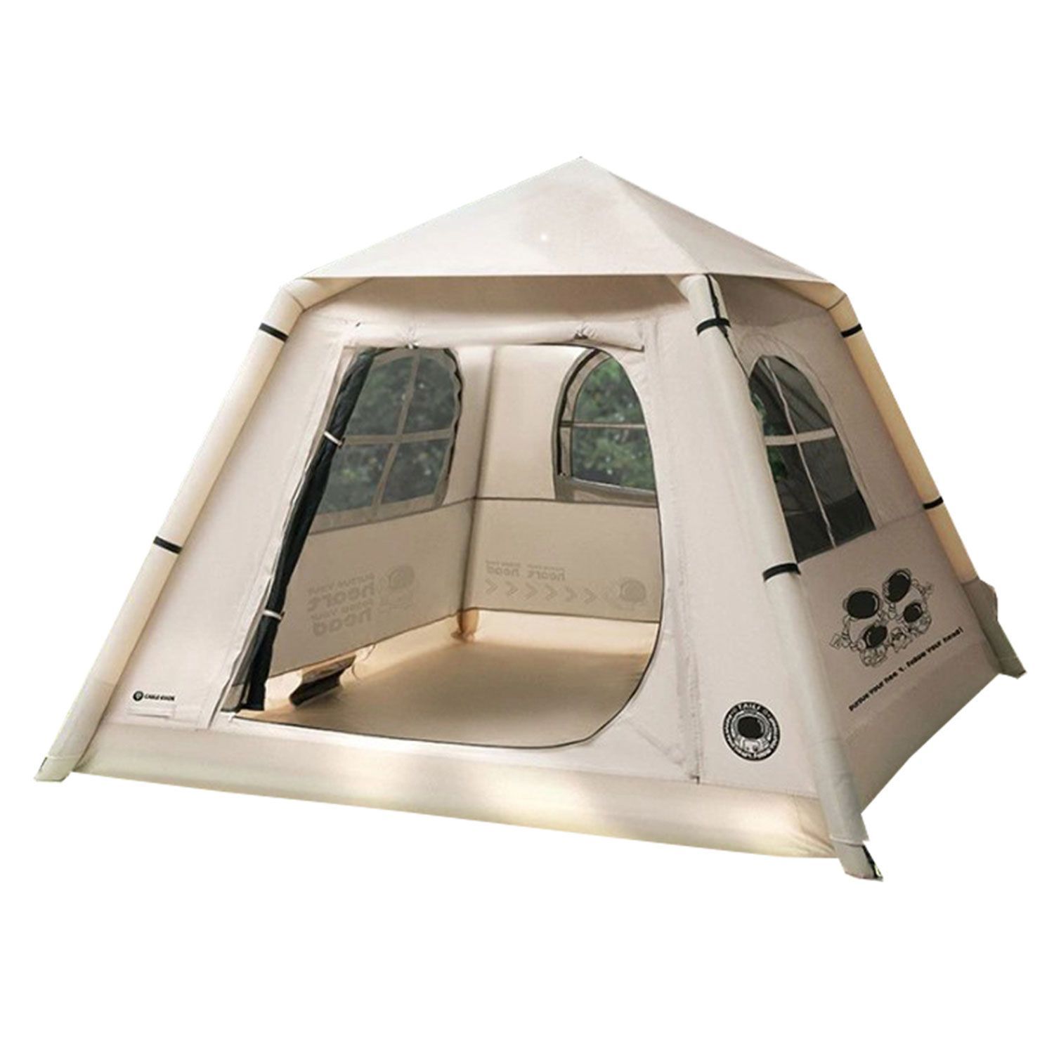 再入荷]エアーテント インフレータブルテント 2-4人用 テント 4面換気