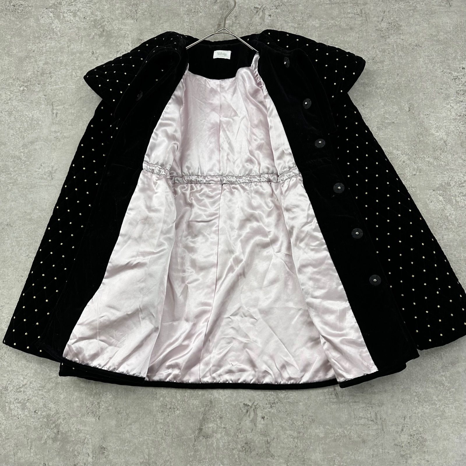 美品】bibiy ODETTE COAT ドット コート Aライン FREE ブラック