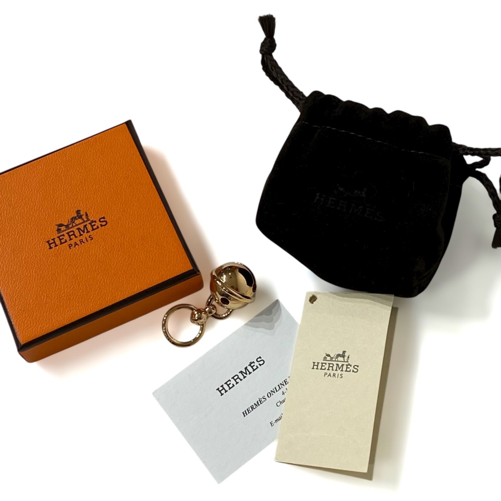 エルメス スカーフリング ツイリーリング ベルチャーム 鈴 ゴールド