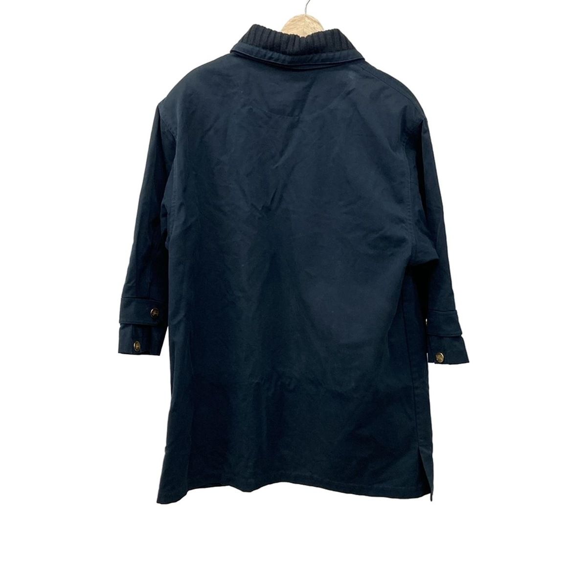 90s Burberry バブアー コート ネイビー ロゴ刺繍 激レア コレクション
