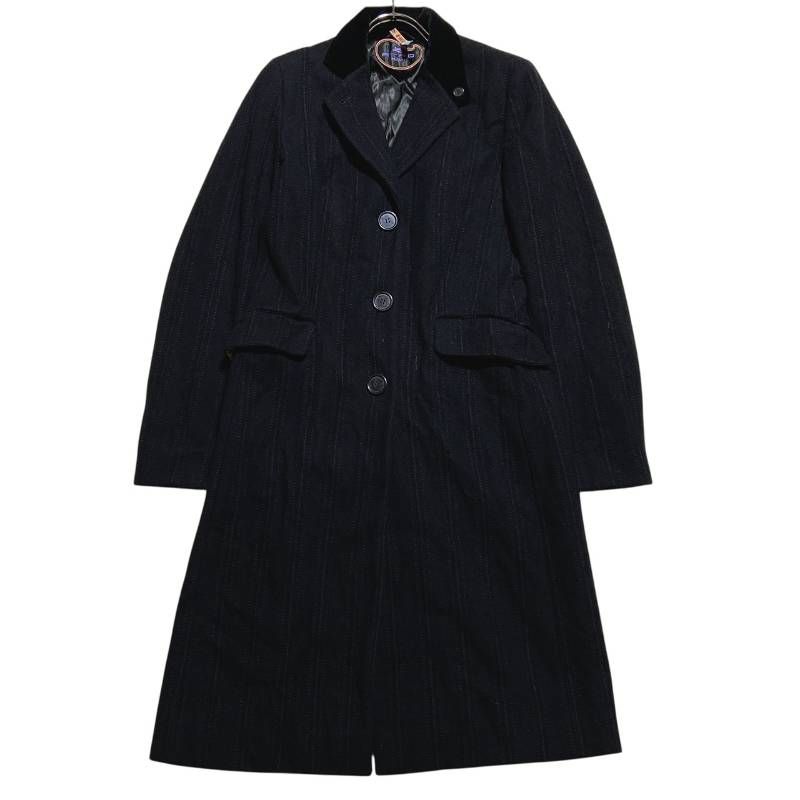 ETRO エトロ チェスターコート パッチワーク カシミヤ混 ベロア