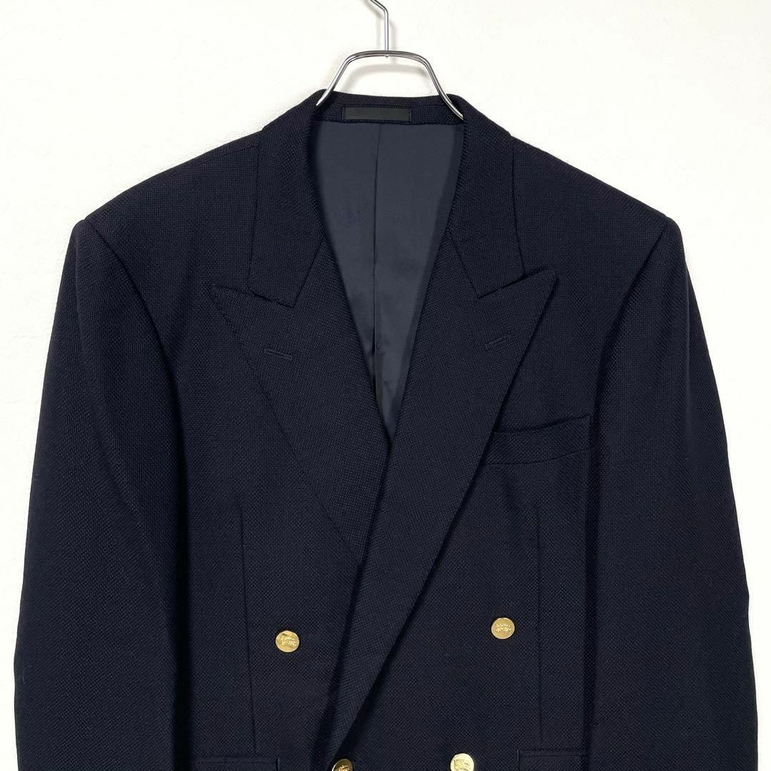 美品✨希少XLサイズ✨バーバリー ダブルブレステッド 紺ブレ 金ボタン A7